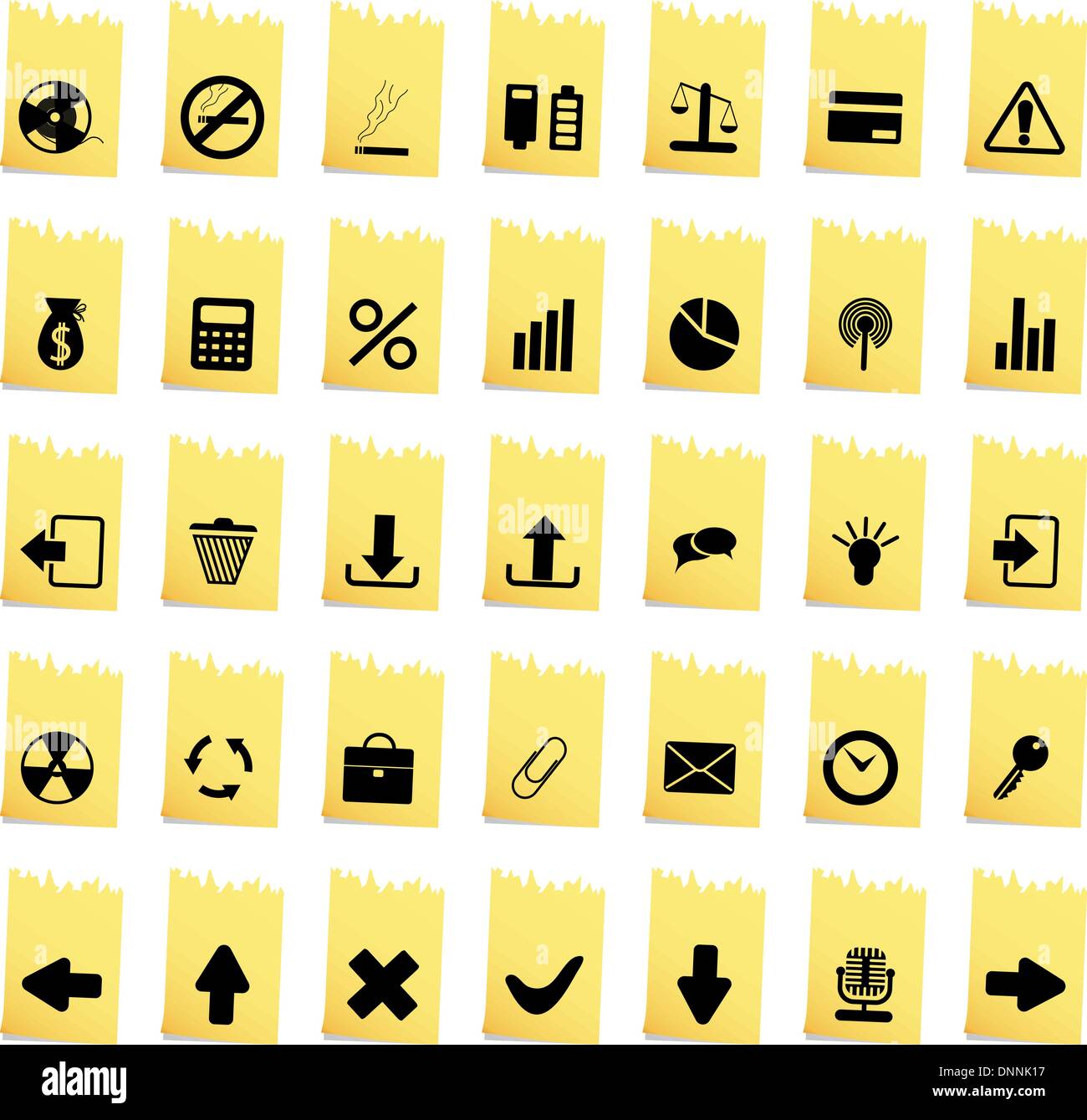 Collection of different icons for using in web design Stock Vector
