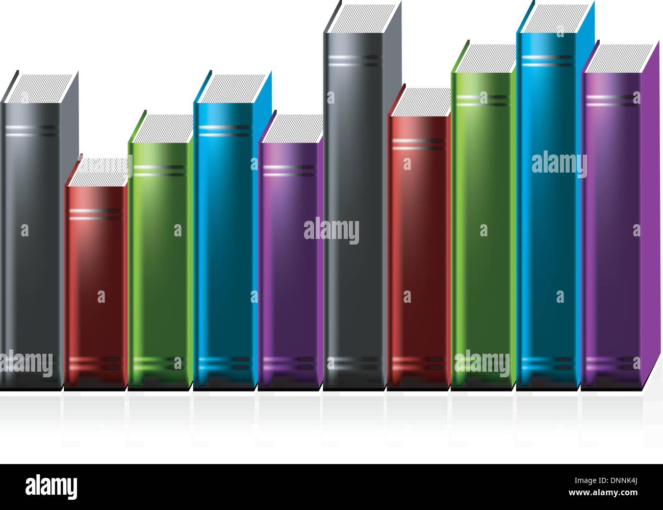 Books stack illustration isolated on white background Stock Vector