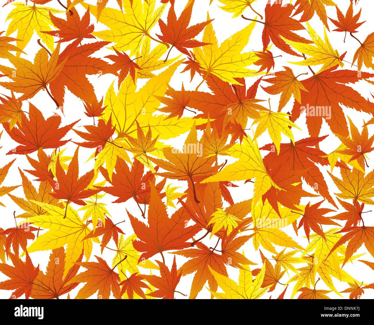 Maple seamless foliage. For easy making seamless pattern just drag all group into swatches bar, and use it for filling any contours. Stock Vector