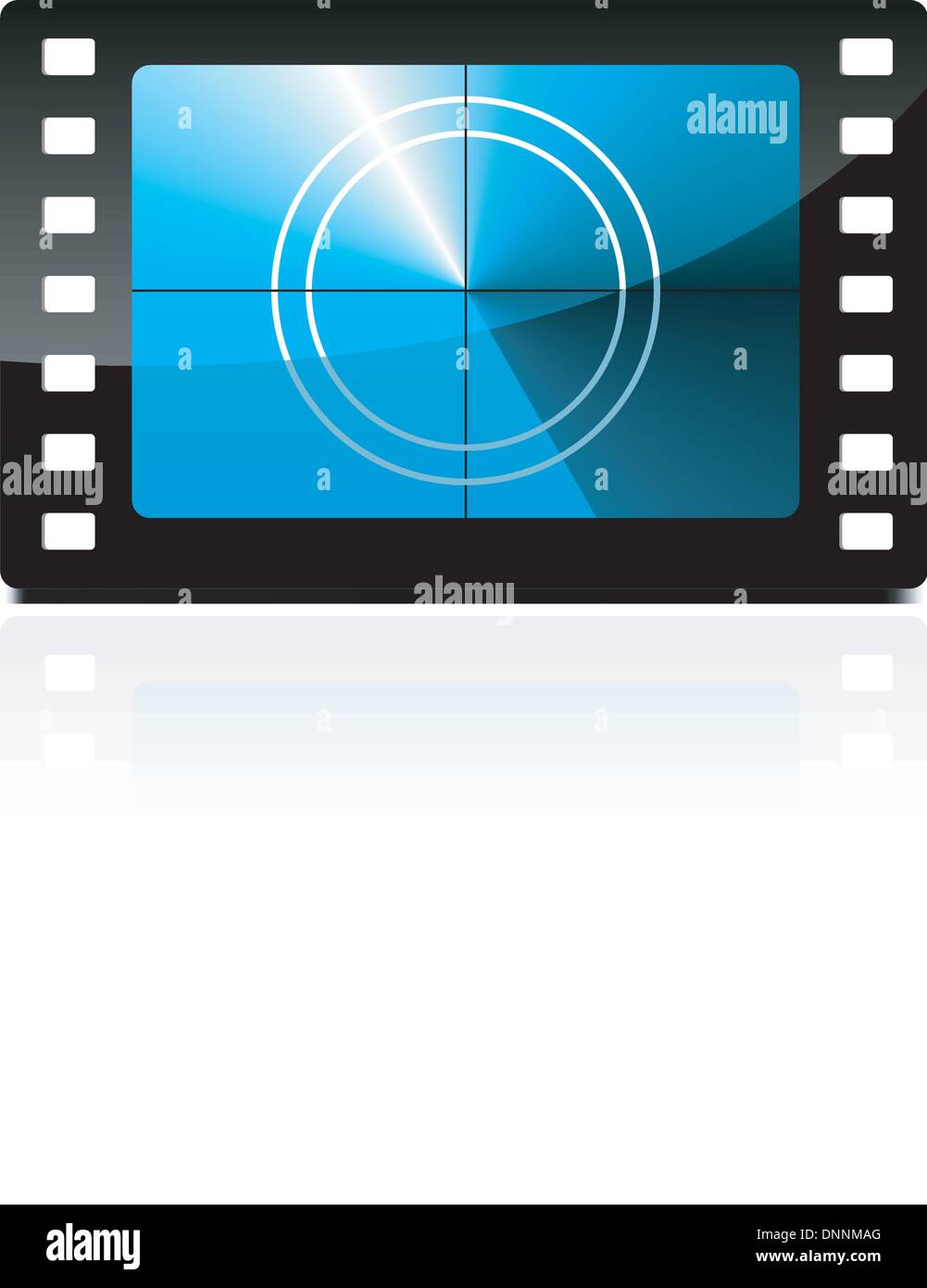 Film countdown from 1 to 9 set. Vector. Stock Vector