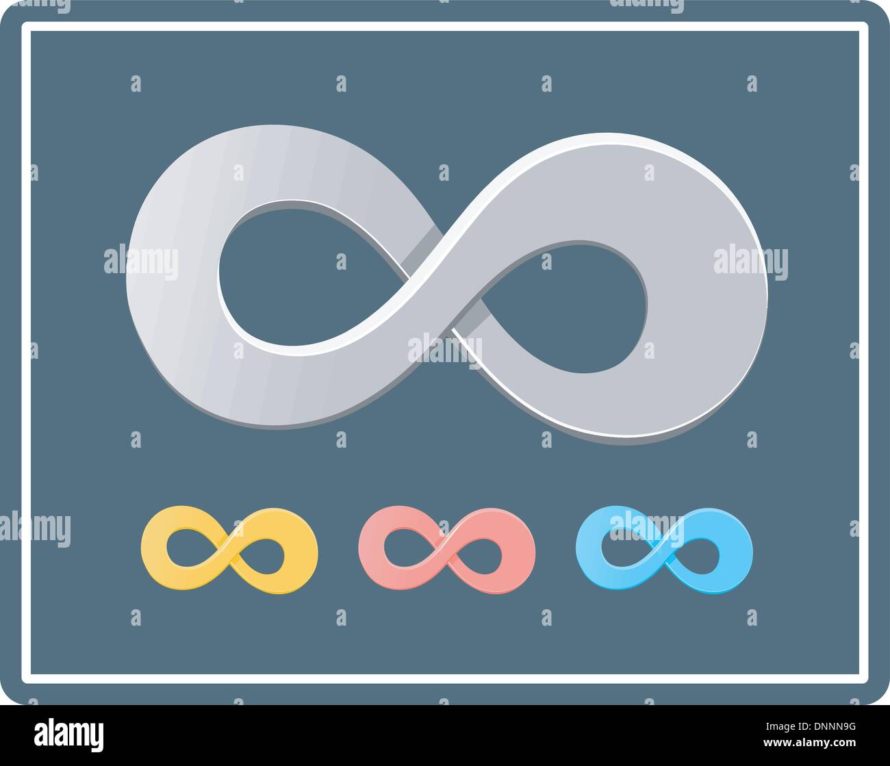 The symbol of infinity. Vector illustration in different color versions ...