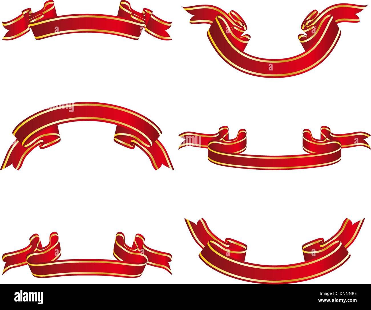 Set of different vector ribbons on white background Stock Vector Image ...