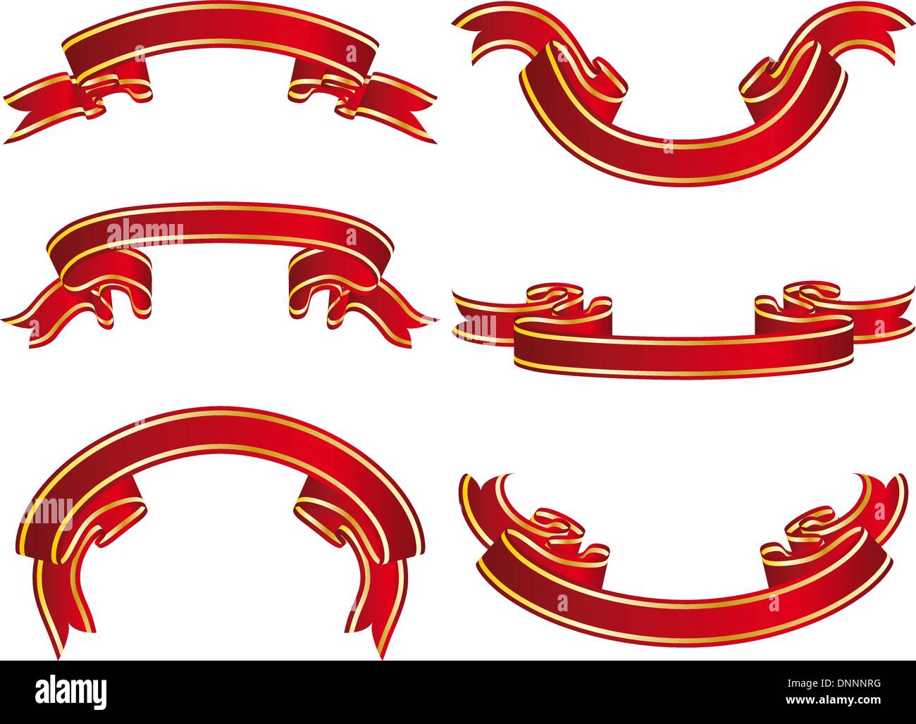 Set of different vector ribbons on white background Stock Vector Image ...