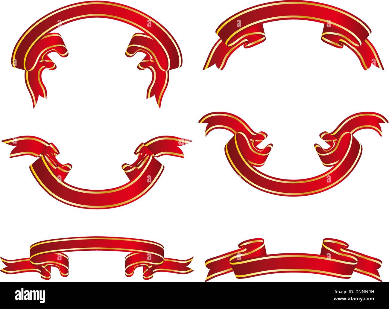 Set of different vector ribbons on white background Stock Vector Image ...