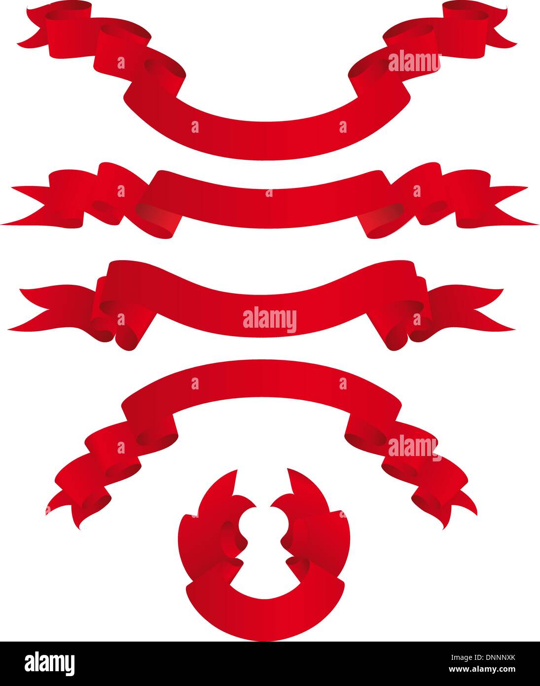 Set of different vector ribbons on white background Stock Vector Image ...