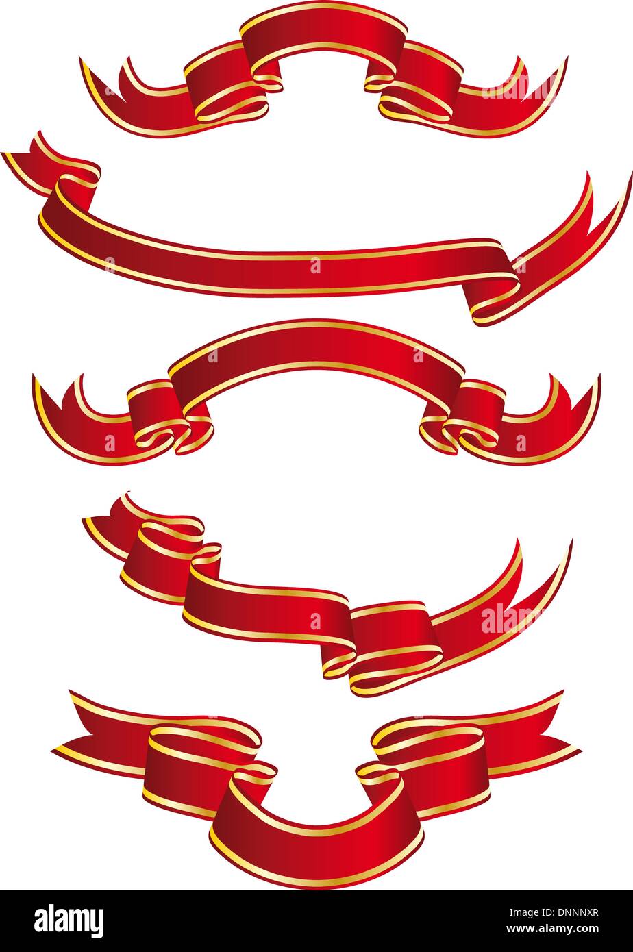 Set of different vector ribbons on white background Stock Vector Image ...