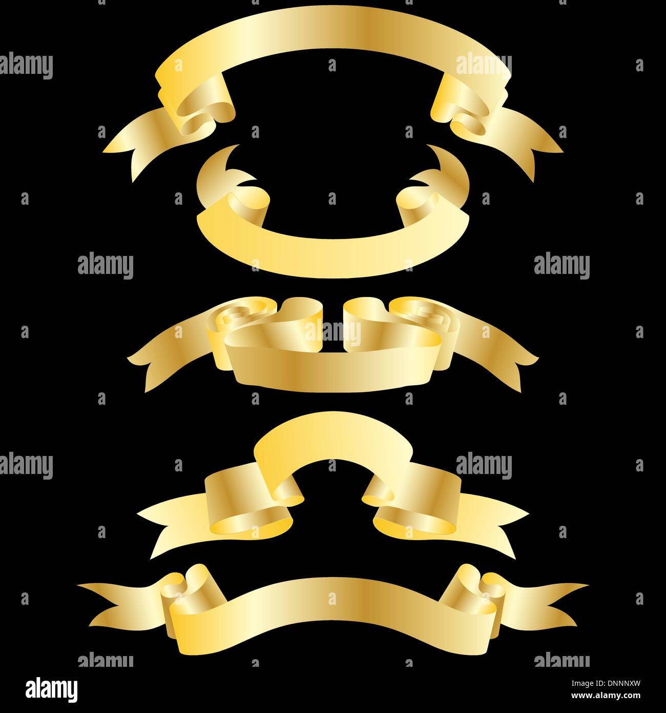 Set of different vector ribbons on white background Stock Vector Image ...
