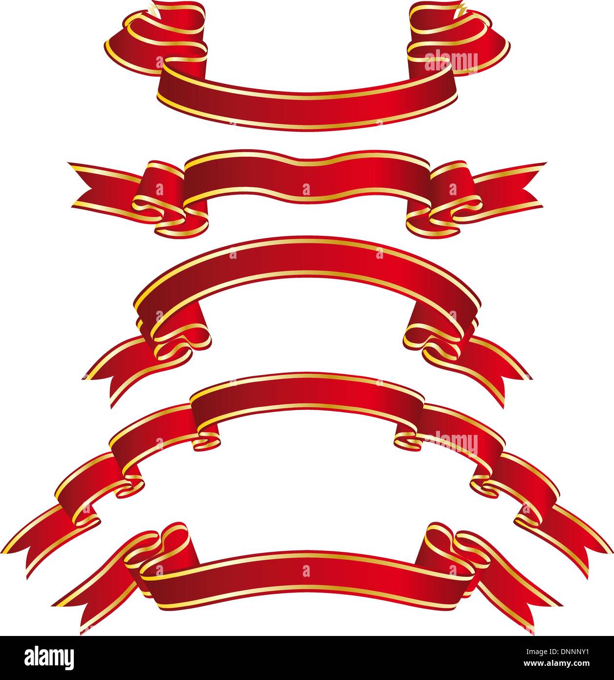 Set of different vector ribbons on white background Stock Vector Image ...