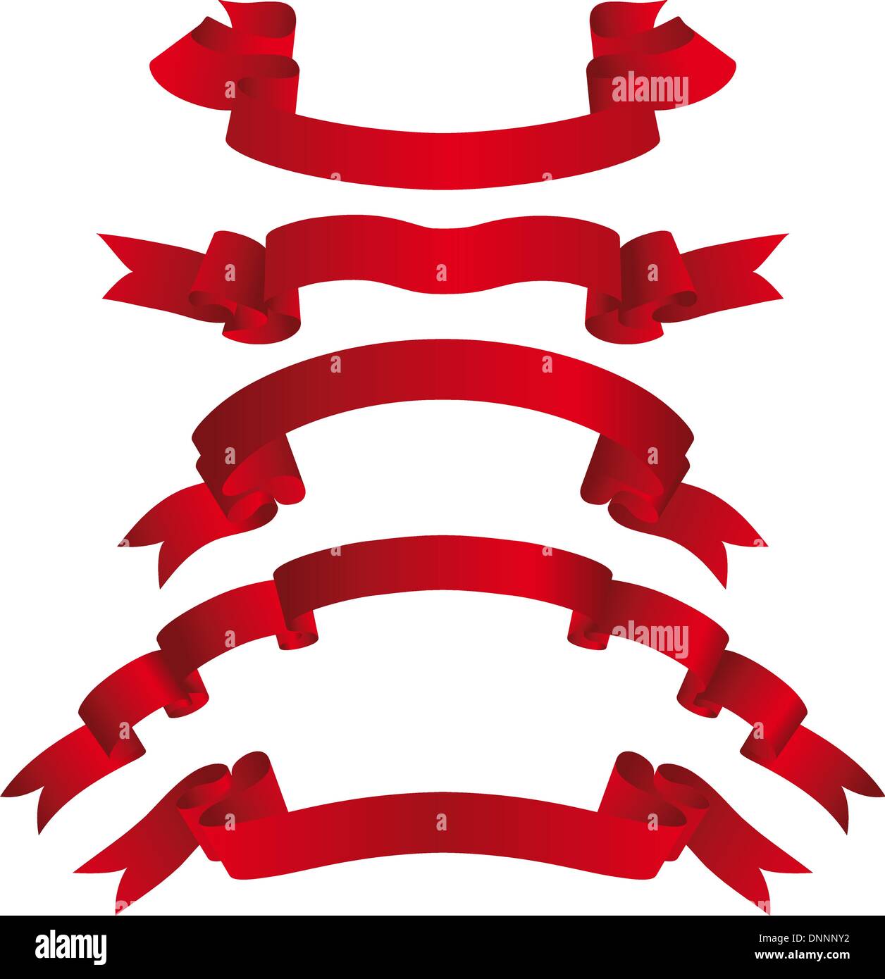 Set of different vector ribbons on white background Stock Vector Image ...