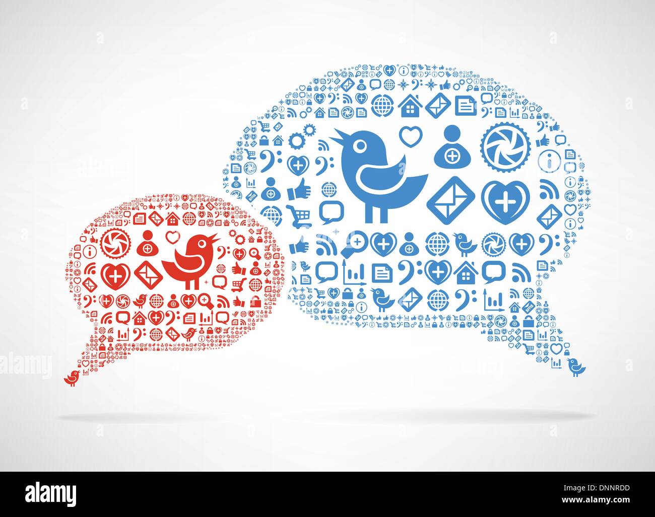 Social Media concept. Cloud icon in the form of speech bubble Stock Vector