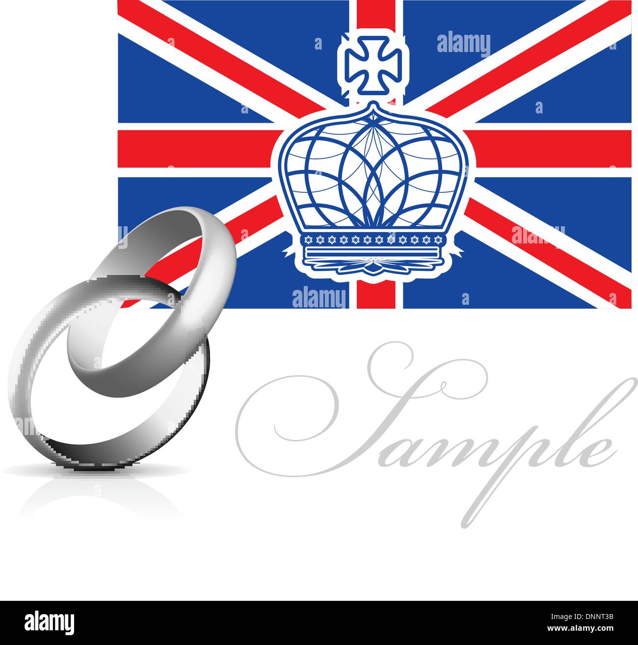 Royal wedding of Prince William and Kate Middleton. Vector illustration Stock Vector