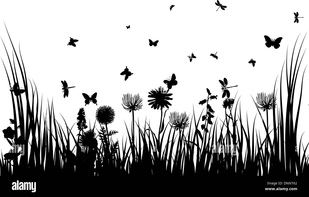 Vector grass silhouettes background for design use Stock Vector Image ...