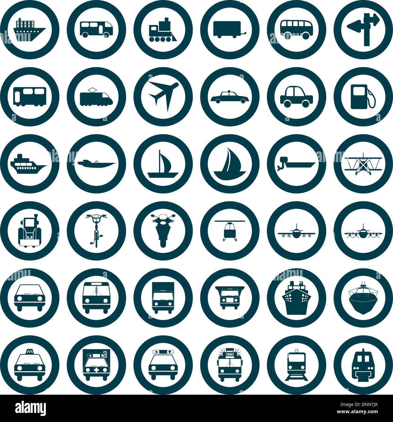 Transportation set of different vector web icons Stock Vector Image ...