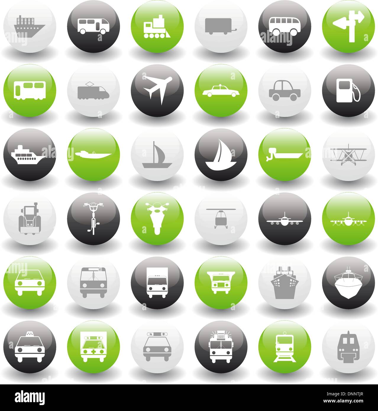 Transportation set of different vector web icons Stock Vector Image ...
