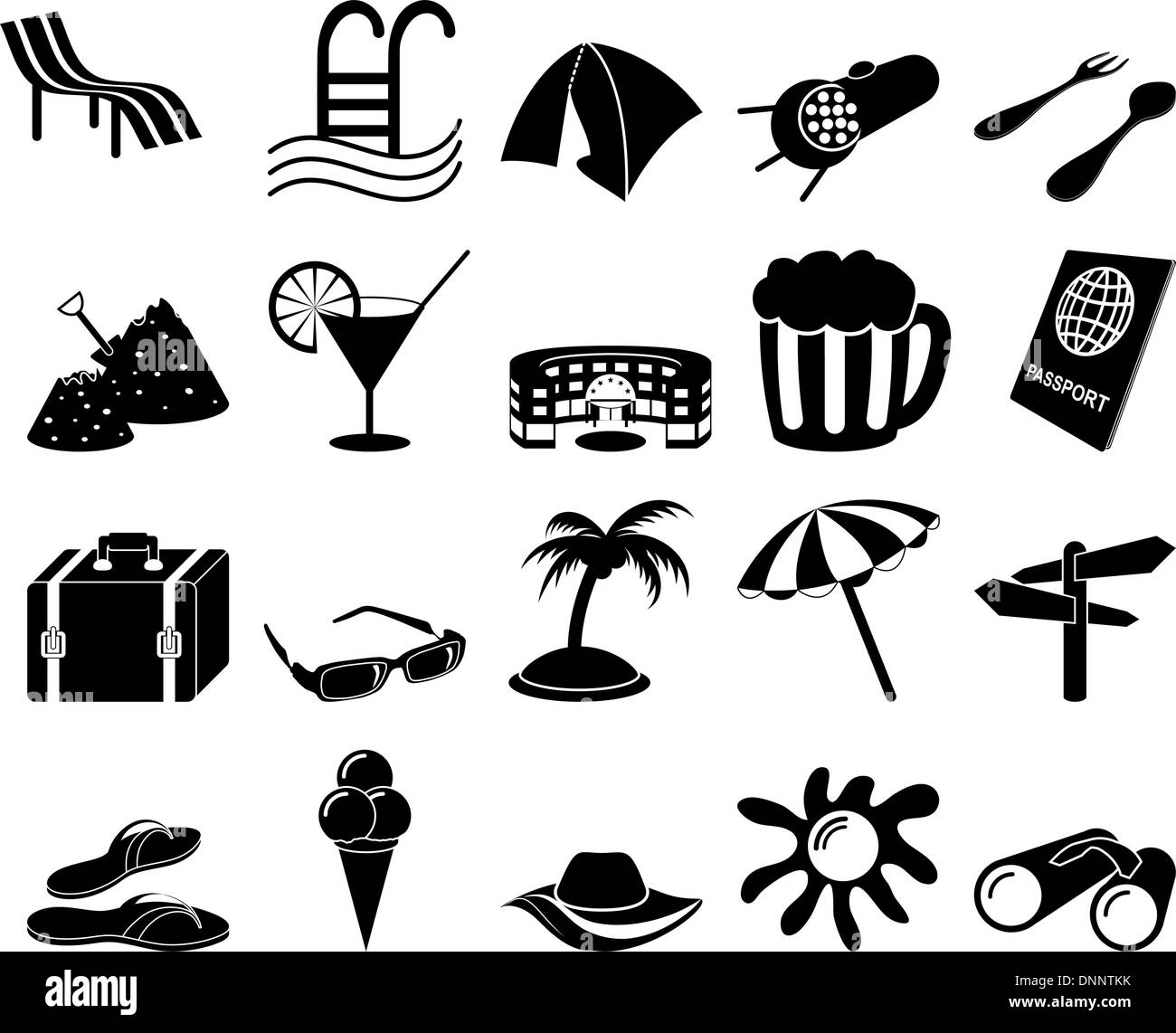 Travel set of different vector web icons Stock Vector Image & Art - Alamy
