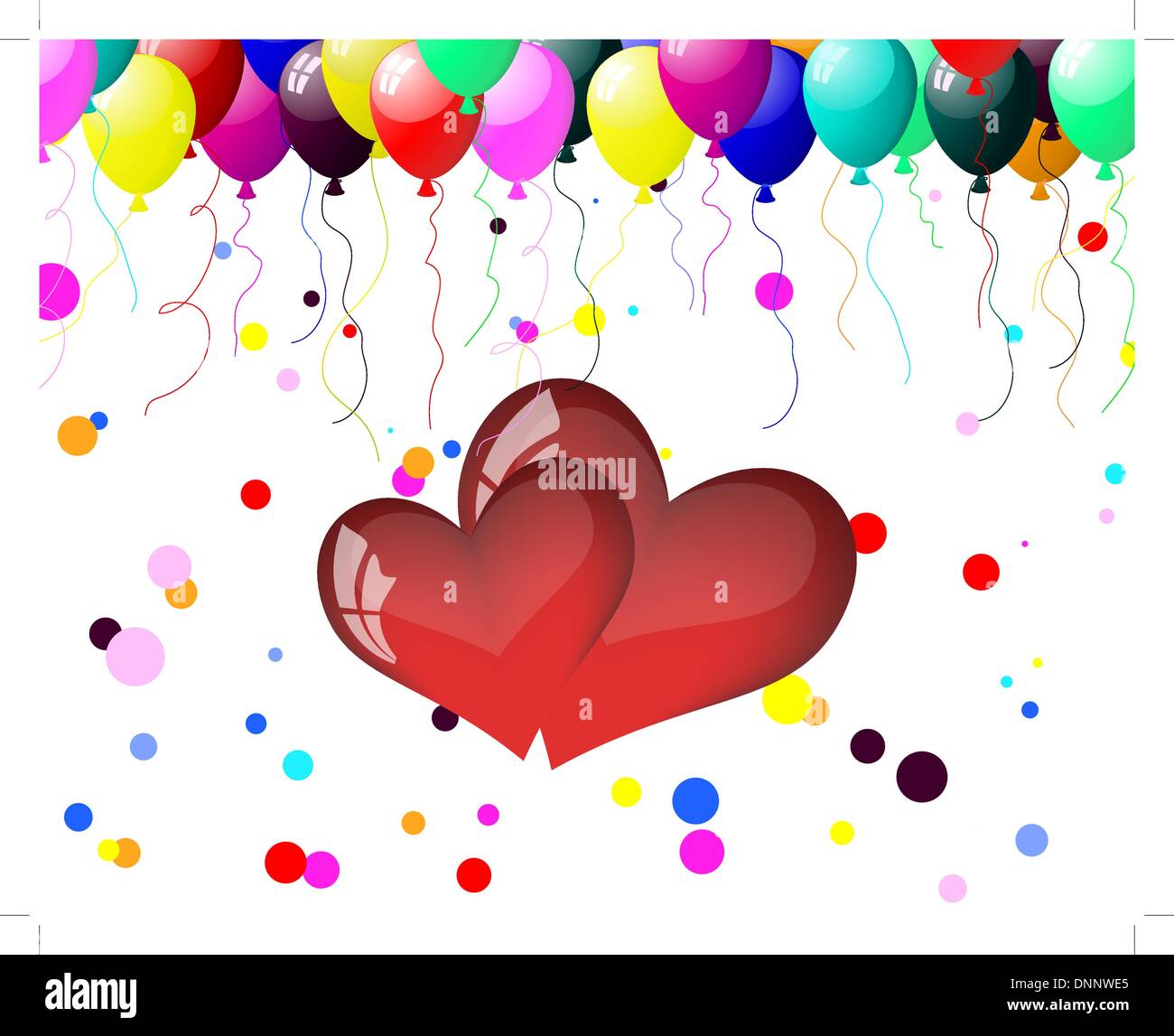 Abstract Valentine days background frame. Vector illustration. Stock Vector