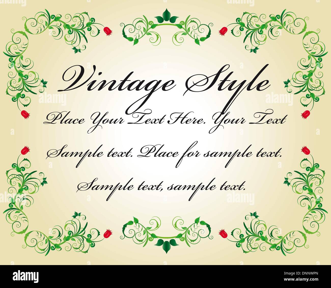 Abstract floral vector frame backgrounds in Victorian style Stock ...
