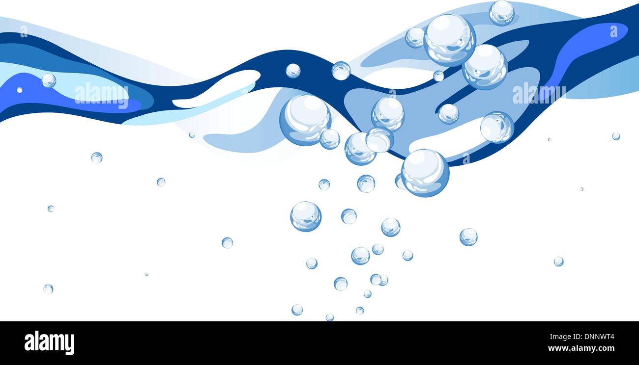 Abstract water vector background with bubbles of air Stock Vector Image ...