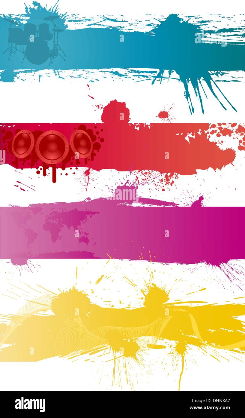 Abstract grunge vector backgrounds set for design use Stock Vector ...