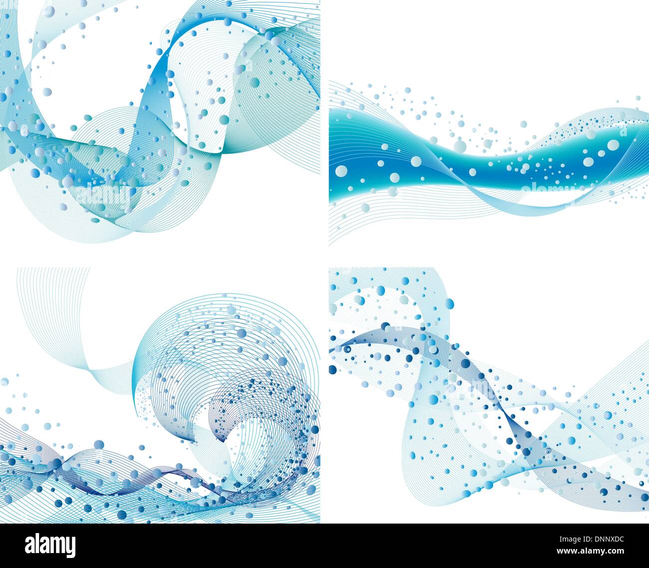Set of four abstract vector water background Stock Vector Image & Art ...