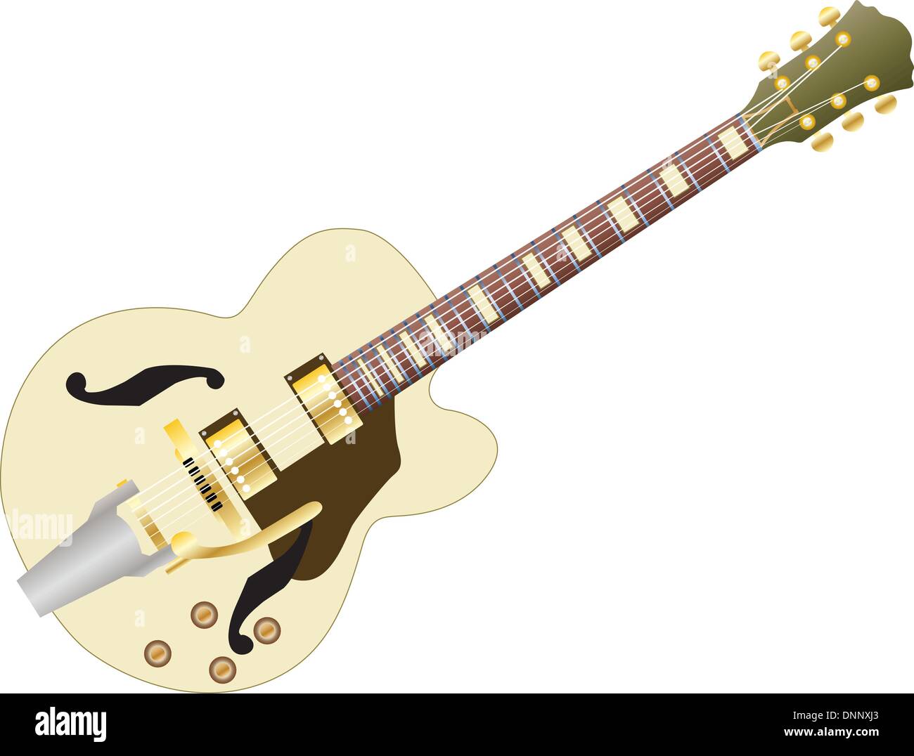 Pattern of color electric guitar for design use Stock Vector Image