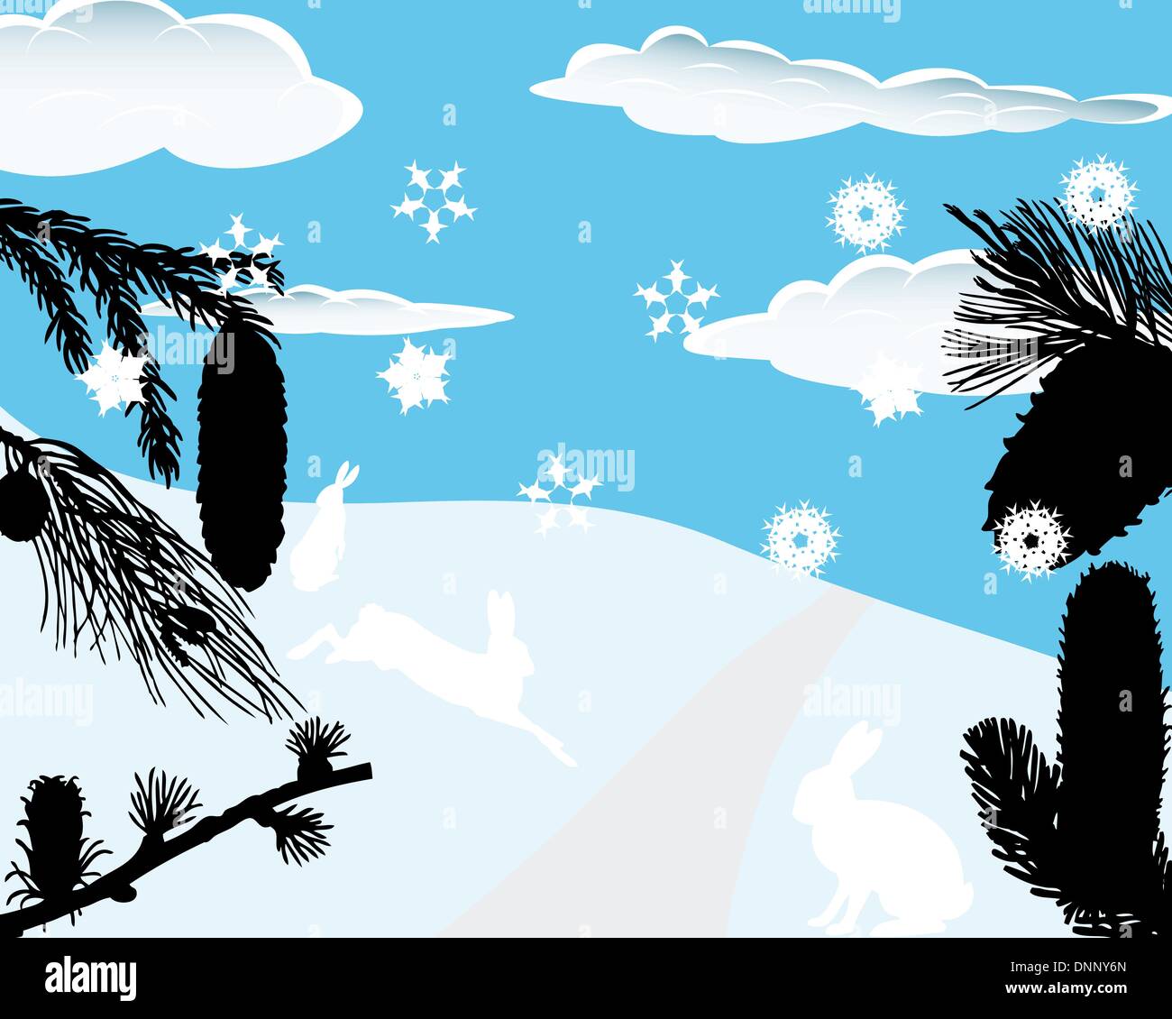 Christmas theme. Vector illustration with clipping mask. Stock Vector