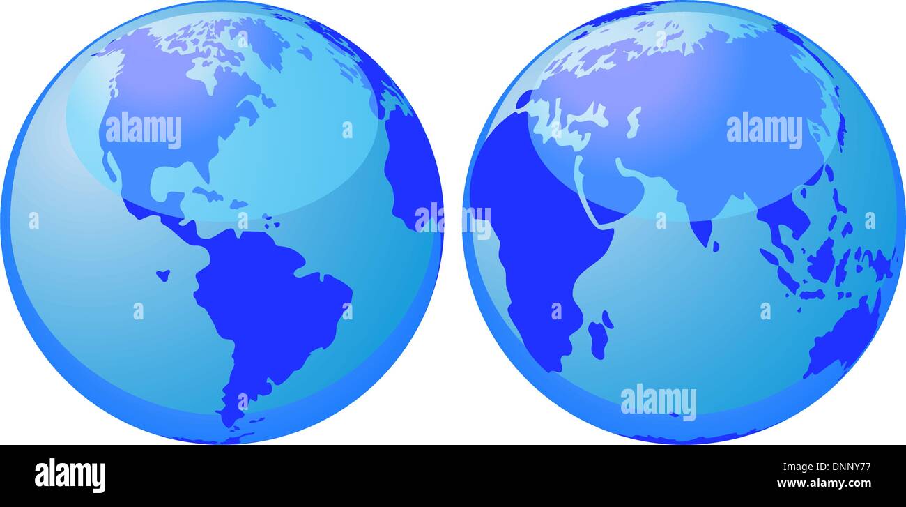 Set of worls globes for design use Stock Vector