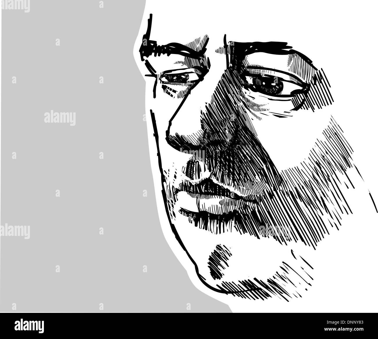 Young adult male contemplating Stock Vector Images - Alamy