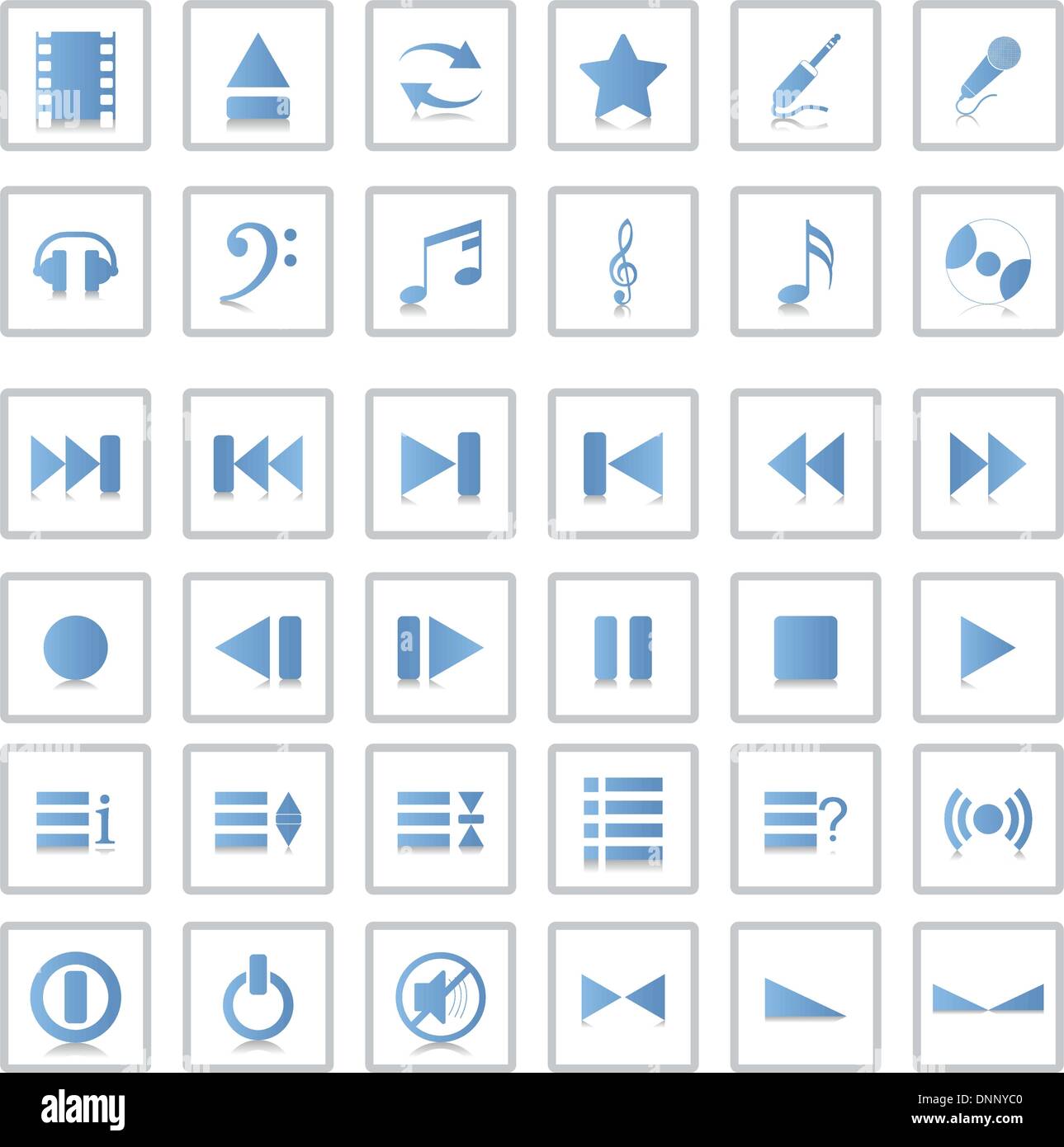 Collection of different icons for using in web design. Set #1. Stock Vector