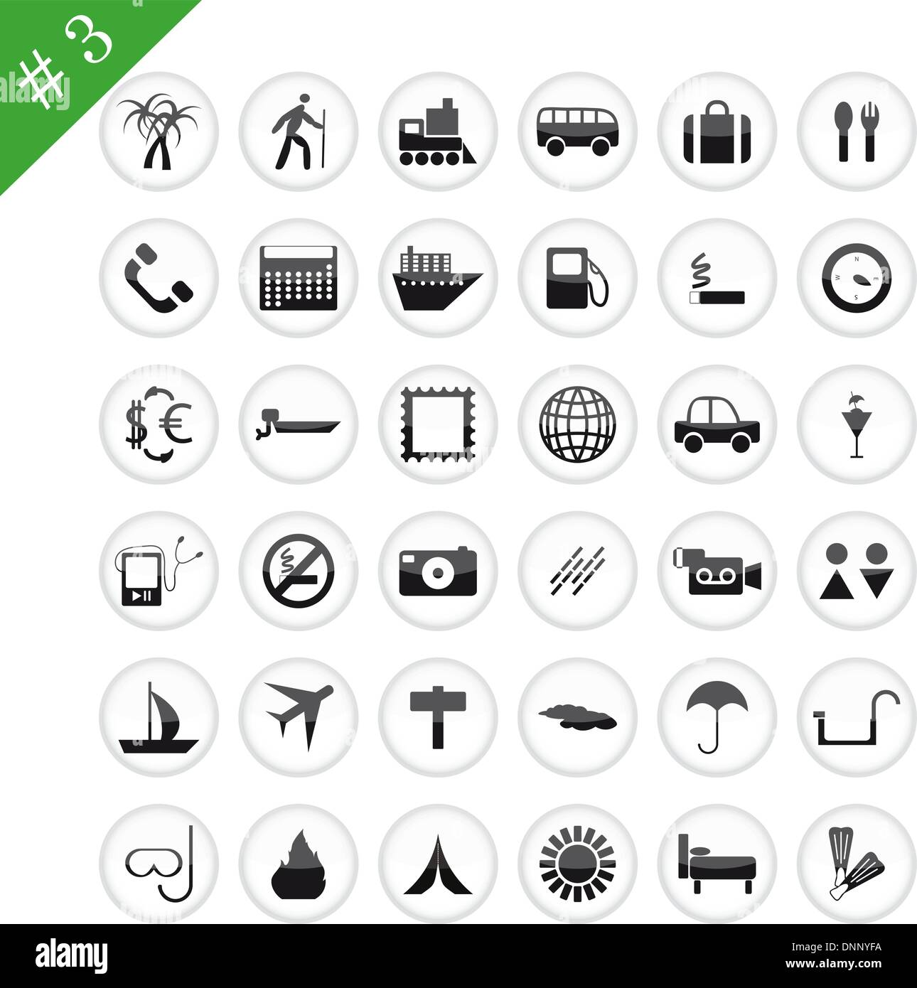 Collection of different icons for using in web design. Set #3 Stock ...