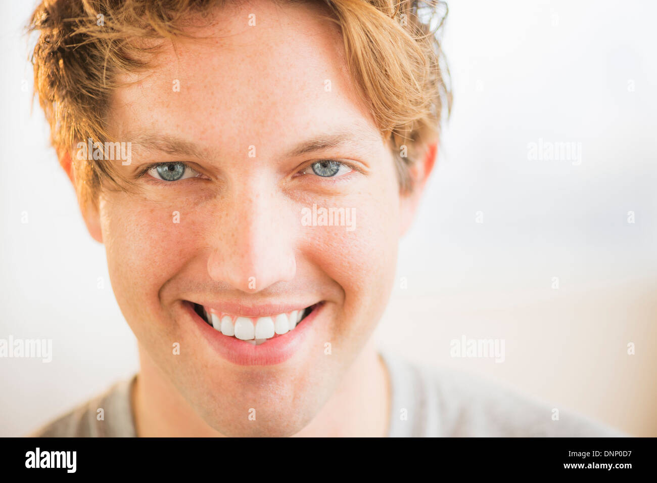 Portrait of blueeyed man Stock Photo Alamy