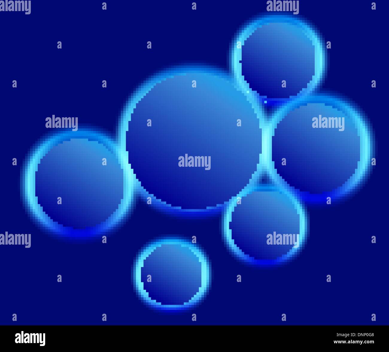 Energy Glowing Circles Background Template - This vector file has smooth circles and smooth gradients unlike the preview Stock Vector