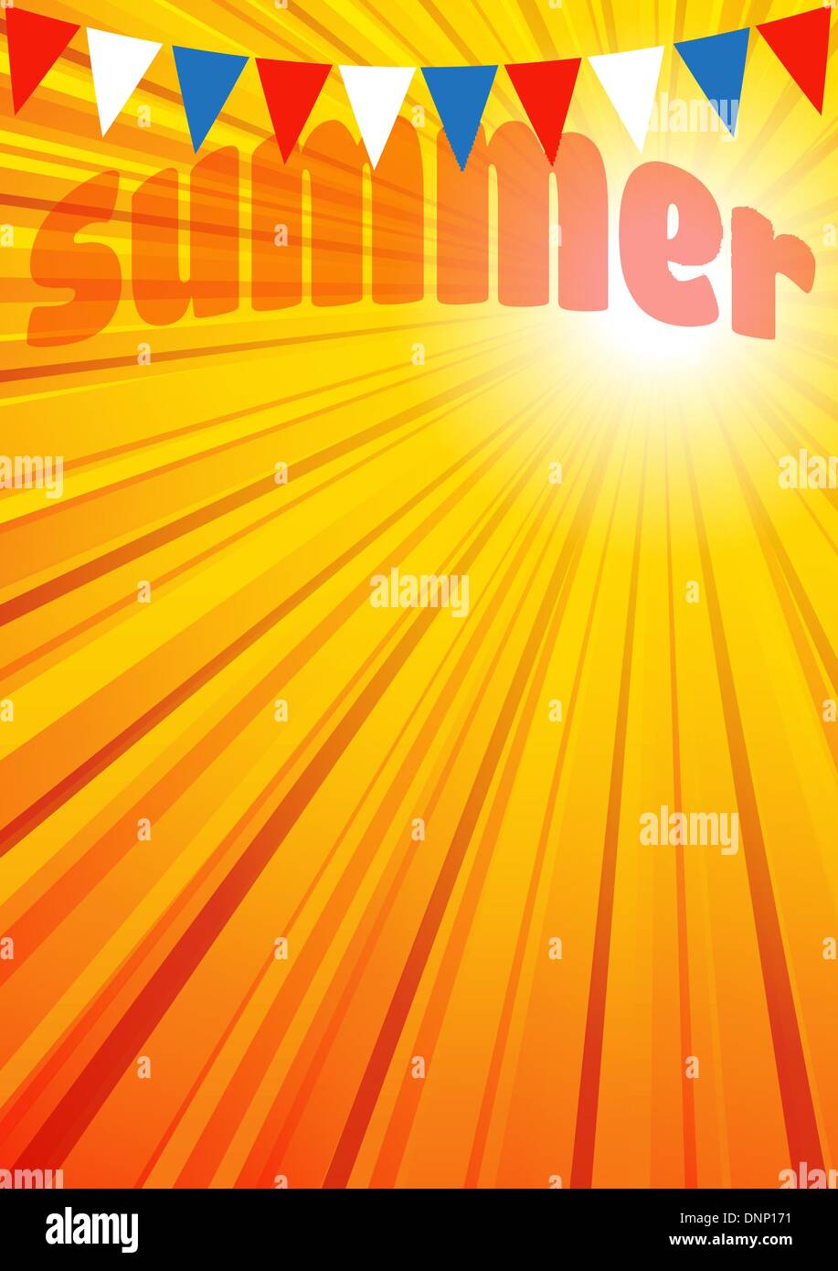 Summer Background Leaflet Flyer Poster Sun Sunny