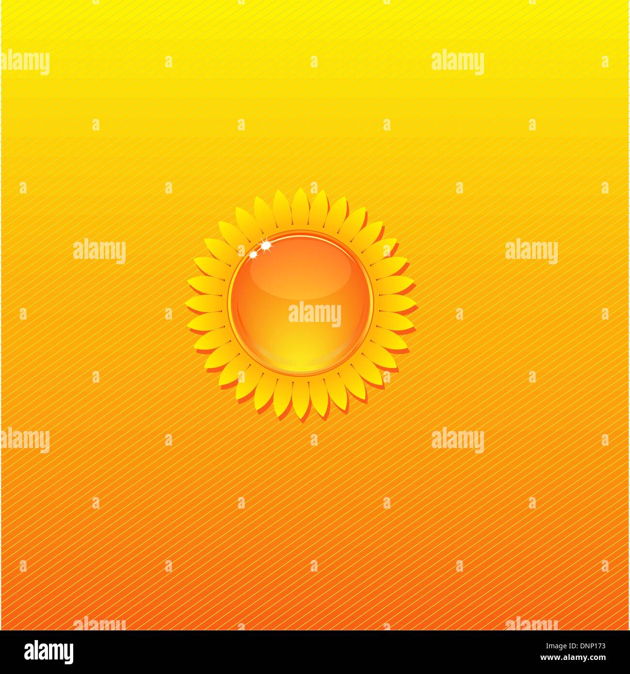 Sunny Background with stylized sunflower- Very bright and sunny background with stylized sunflower Stock Vector