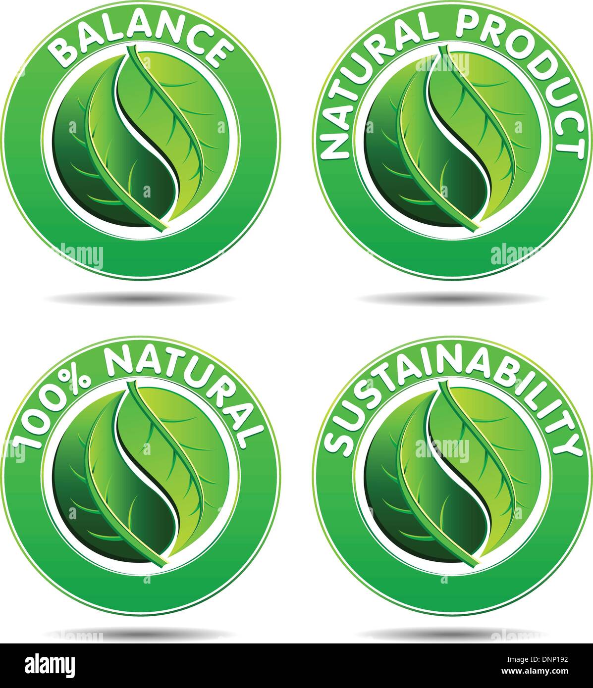Green concept using Yin Yang in a leaf design - Balance Natural Product ...