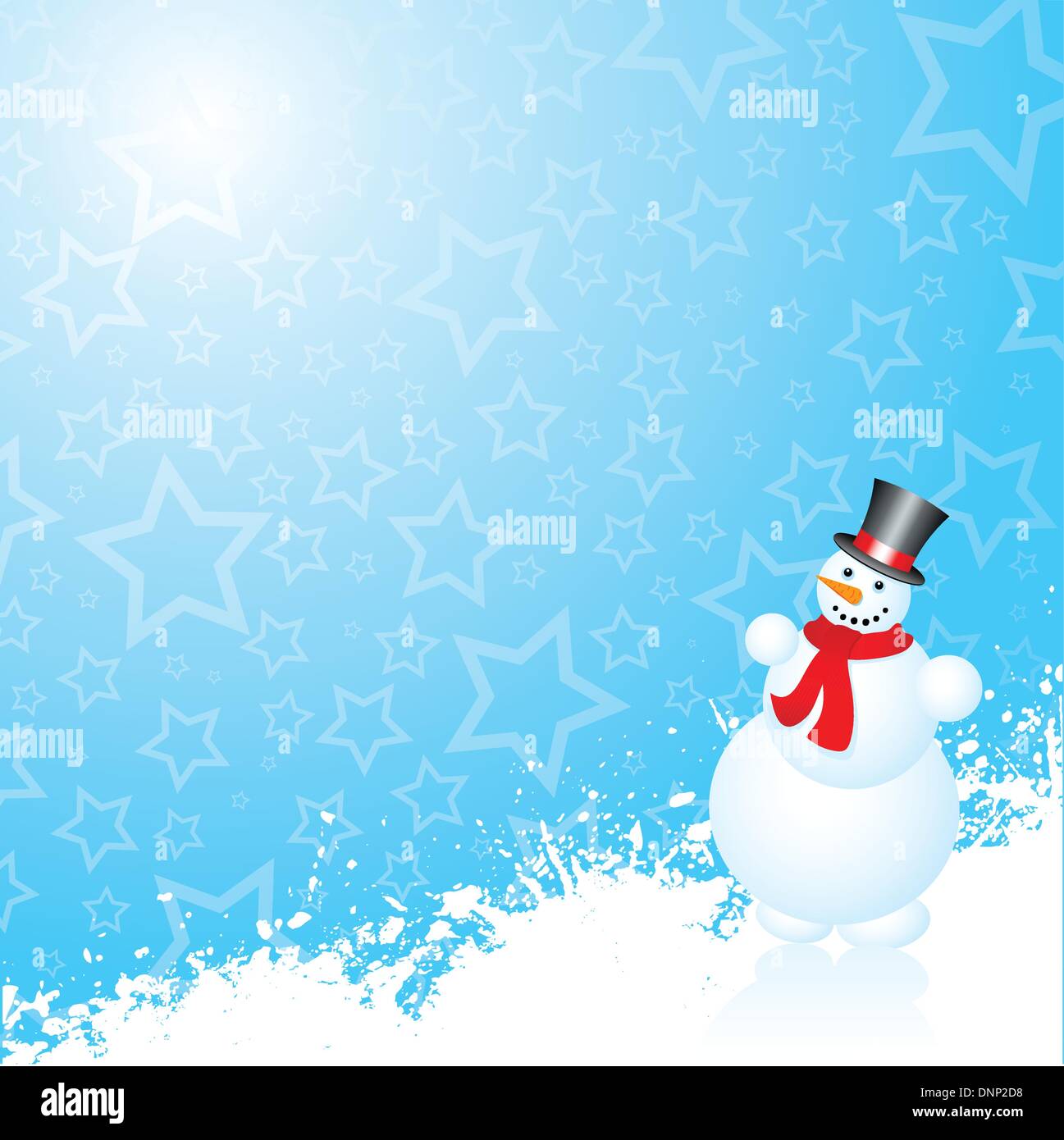 Snowman on starry background Stock Vector Image & Art - Alamy
