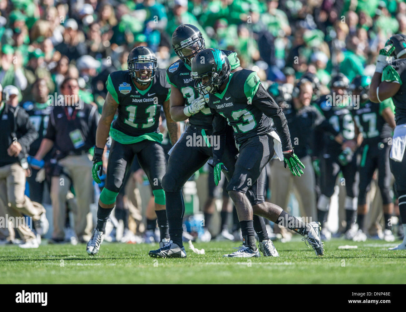 Dallas, Texas, USA. January 1st, 2014: .North Texas Mean Green ...