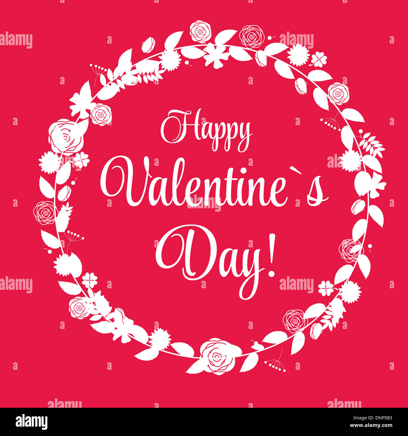 Vector St Valentine Day's Greeting Card in Retro Style Design Stock ...