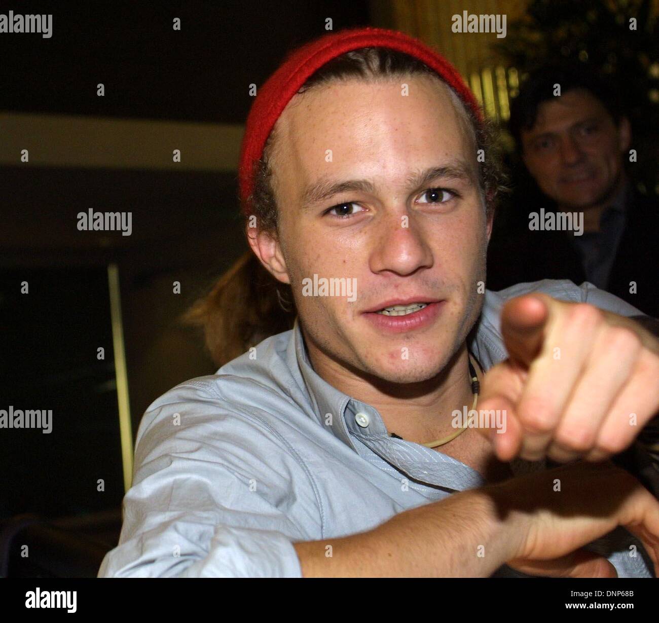 Main actor Heath Ledger at the premiere of 'A Knight's Tale'. Stock Photo