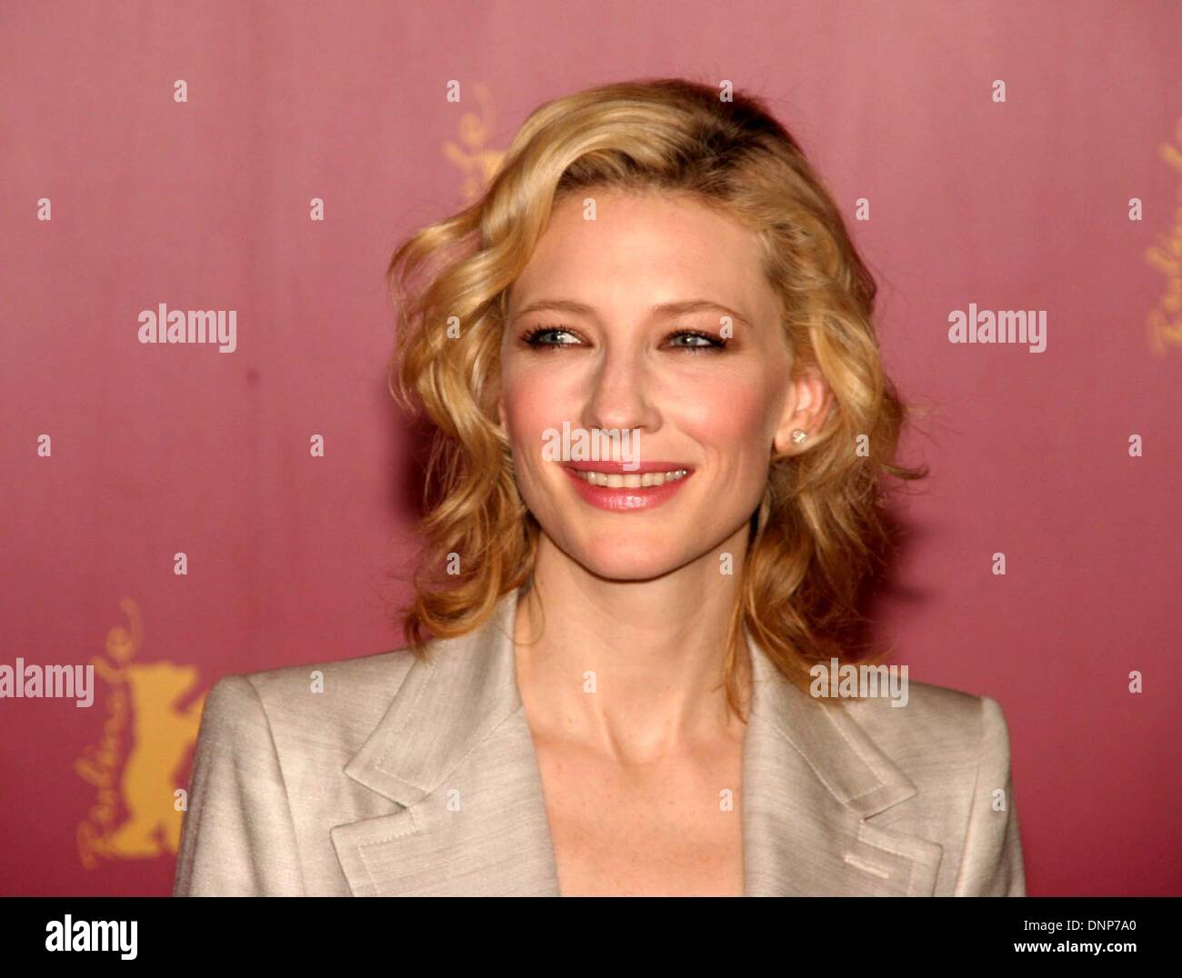 Cate Blanchett presents her competition movie 'The Life Aquatic with Steve Zissou'. Stock Photo