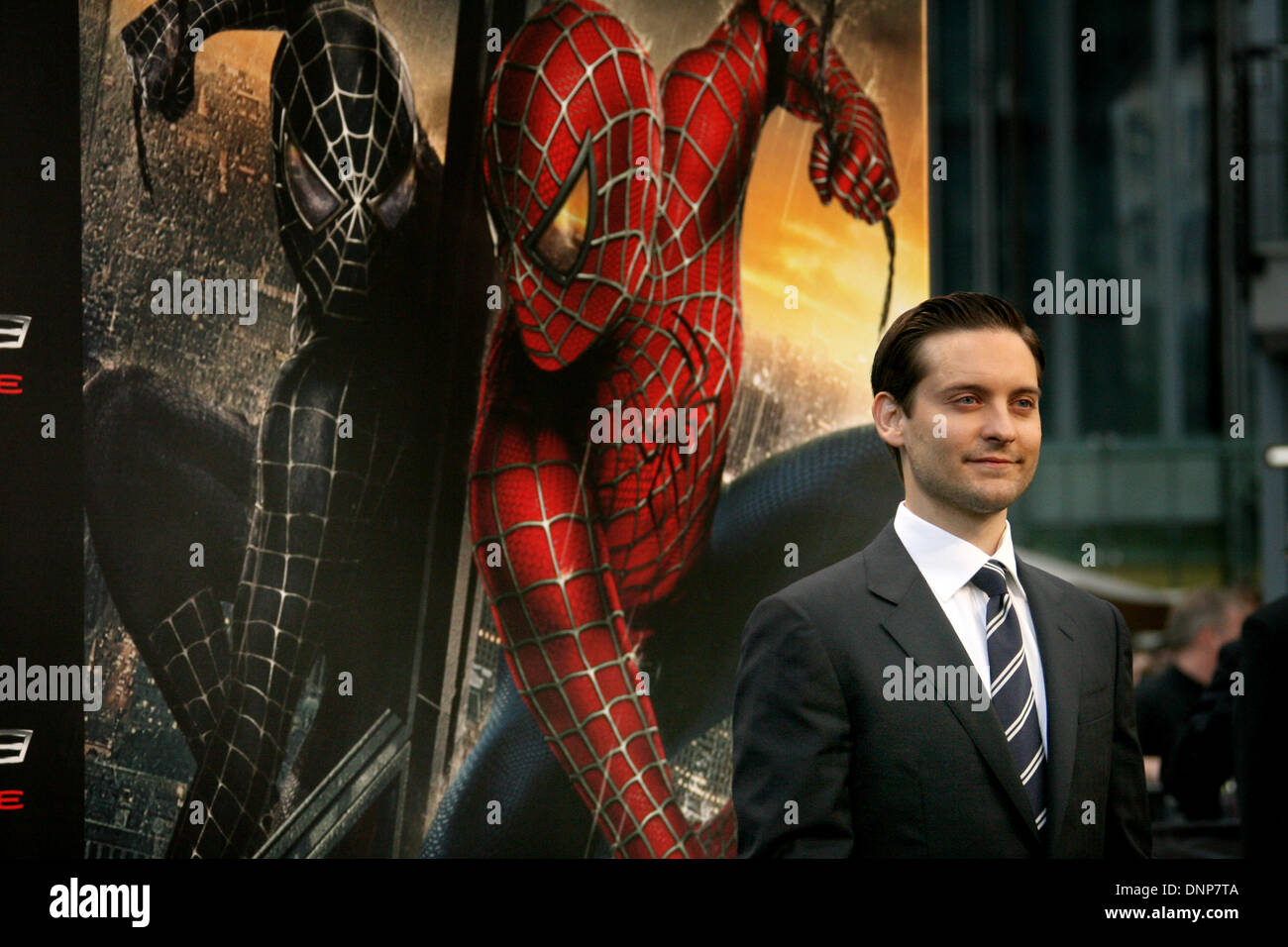 Tobey Maguire at the premiere of Spider Man 3 in Berlin on the 25th of April in 2007. Stock Photo