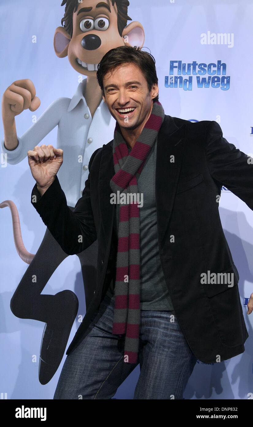Hugh Jackman at the German premiere of "Flushed Away" in Berlin on the
