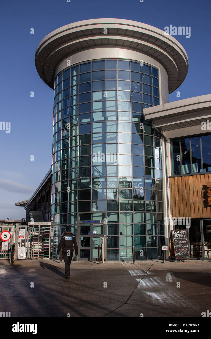 Harbour masters office at brixham, trawler fleet,brixham harbour,the