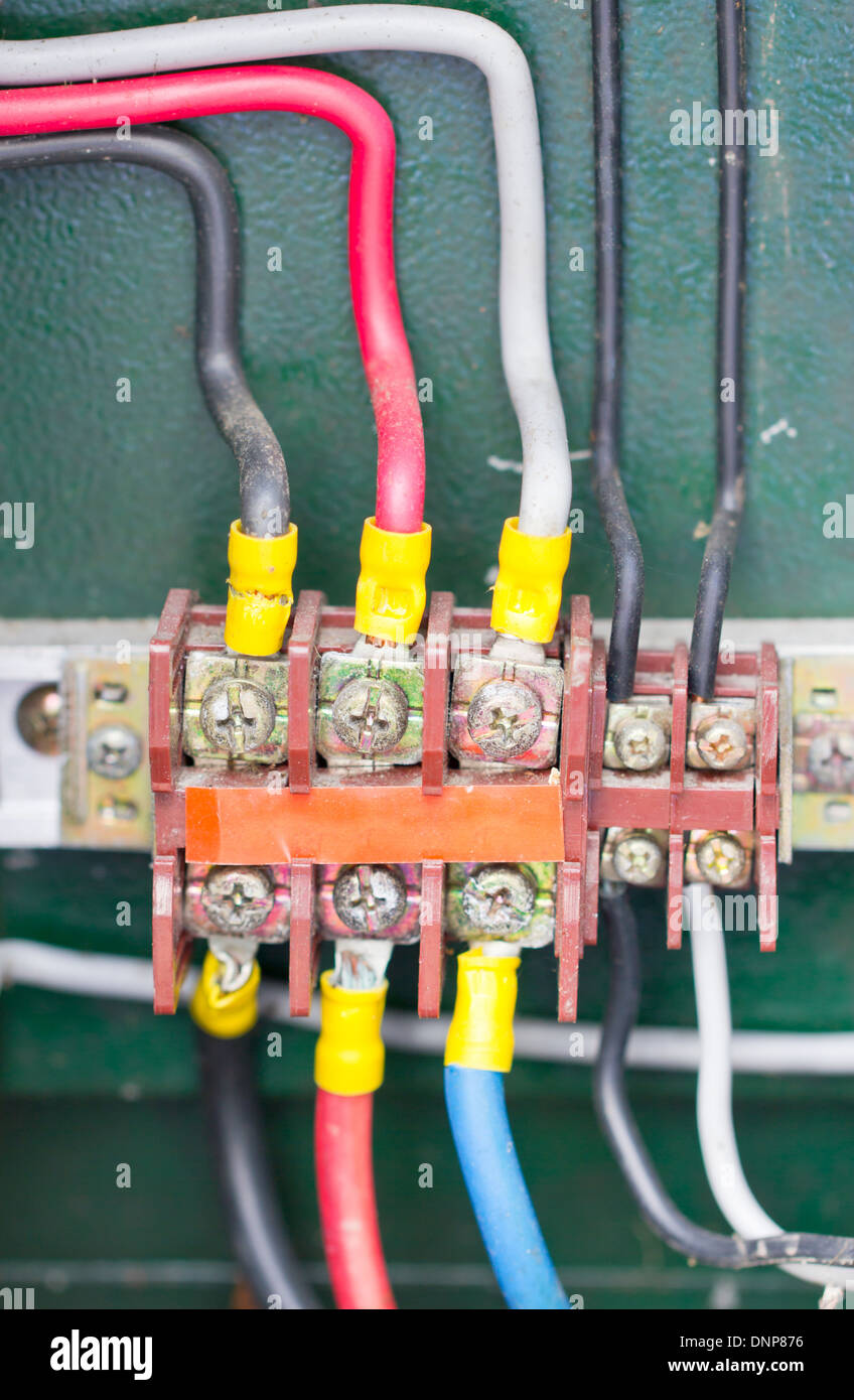 Close up of electric circuits. Stock Photo