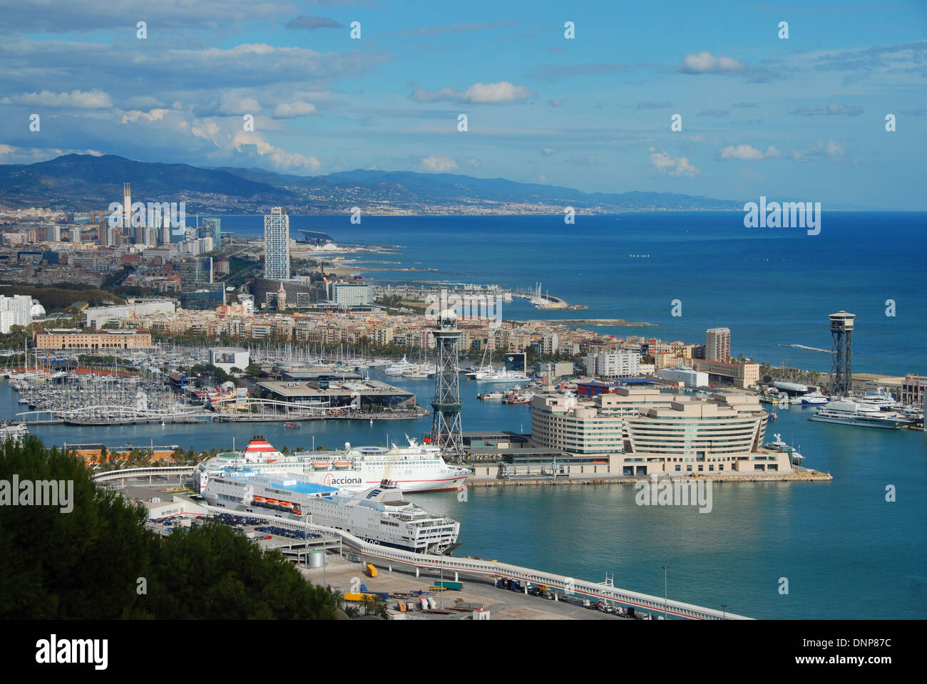 Barcelona Harbour, Spain Stock Photo