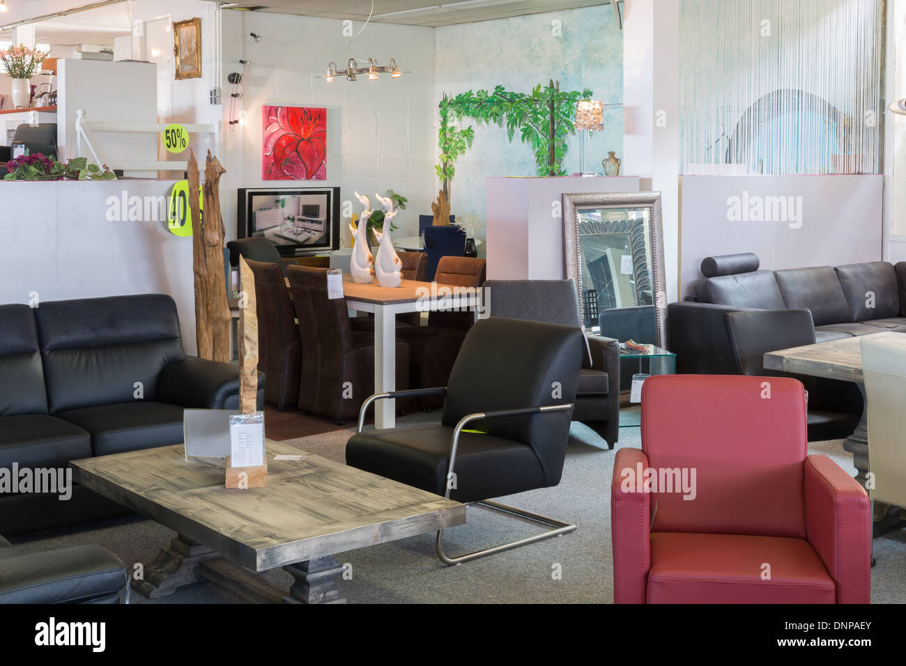 Showroom of modern furniture store Stock Photo Alamy