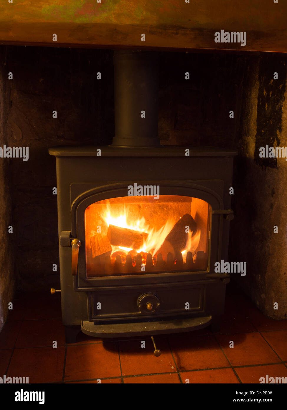 Multi fuel stove coal fire Stock Photo Alamy