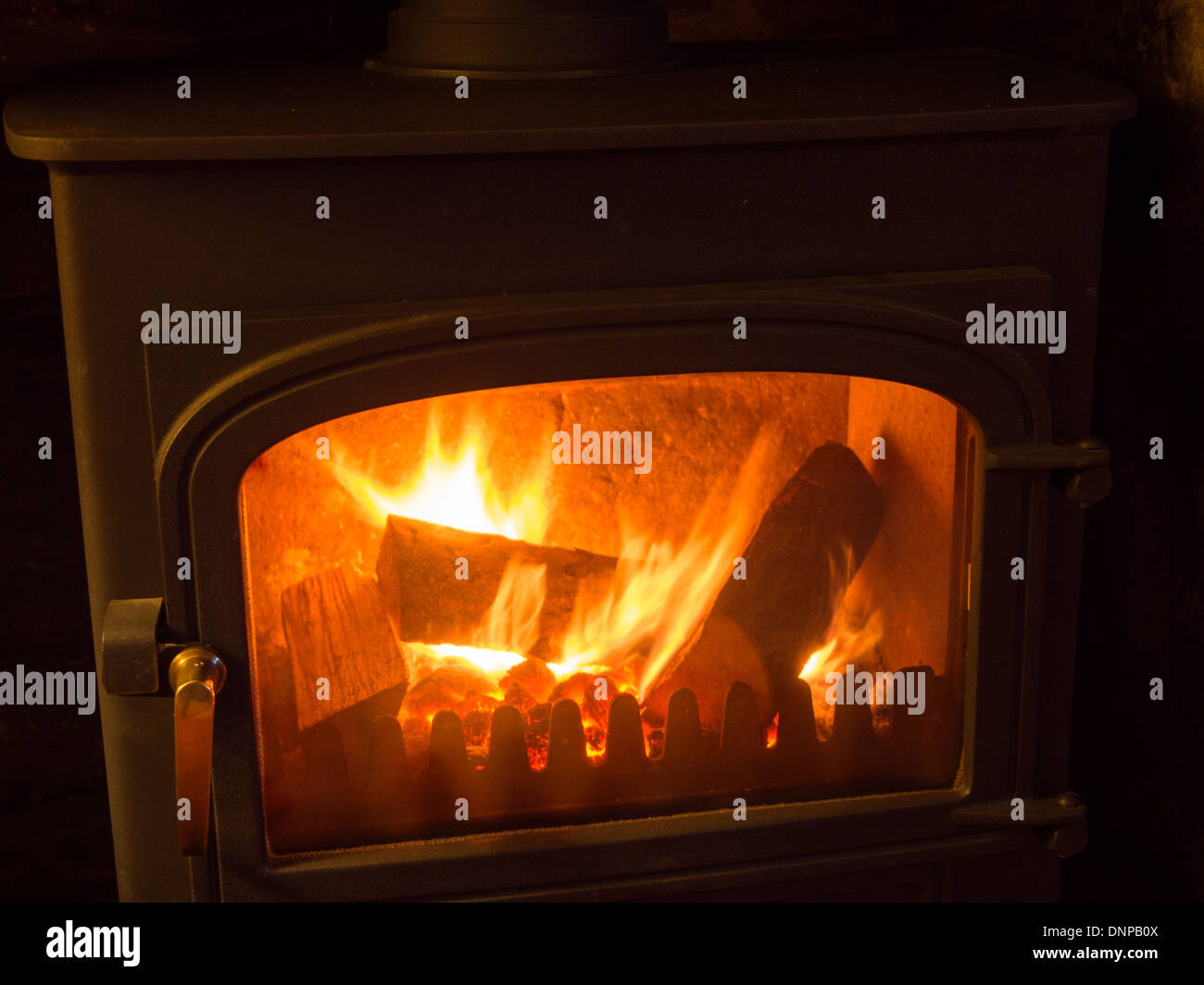 Multi fuel stove coal fire Stock Photo Alamy