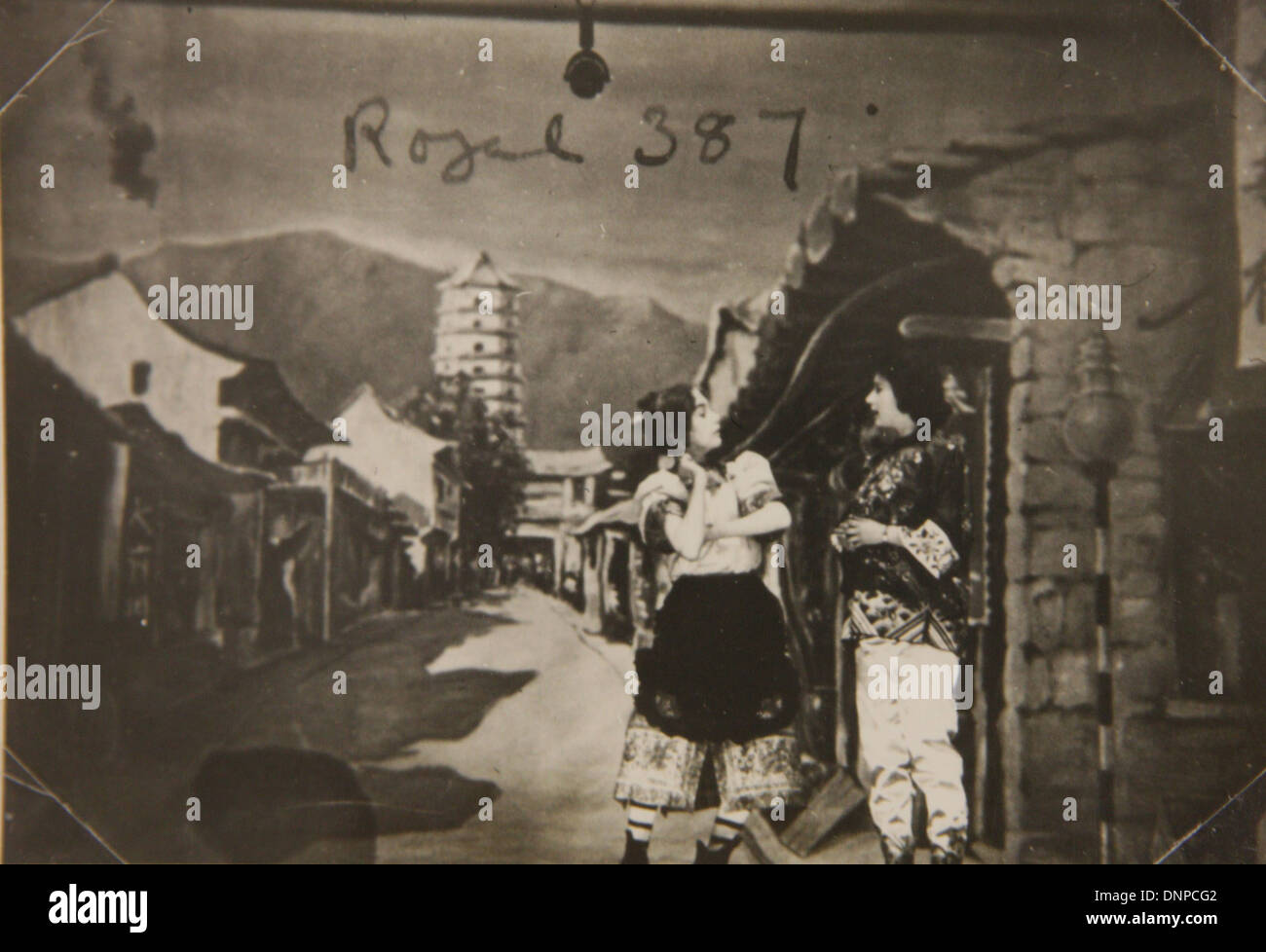 Collect photograph of Princess Elizabeth (right) in the play Aladdin, 1943, Stock Photo