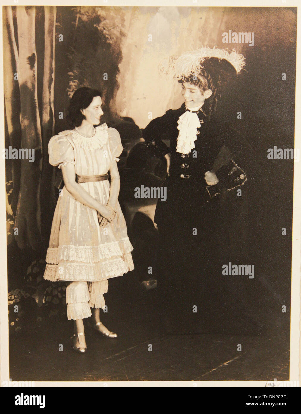 Collect photograph of Princess Margaret and Cyril Woods in the play Old Mother Red Riding Boots, 1944 Stock Photo